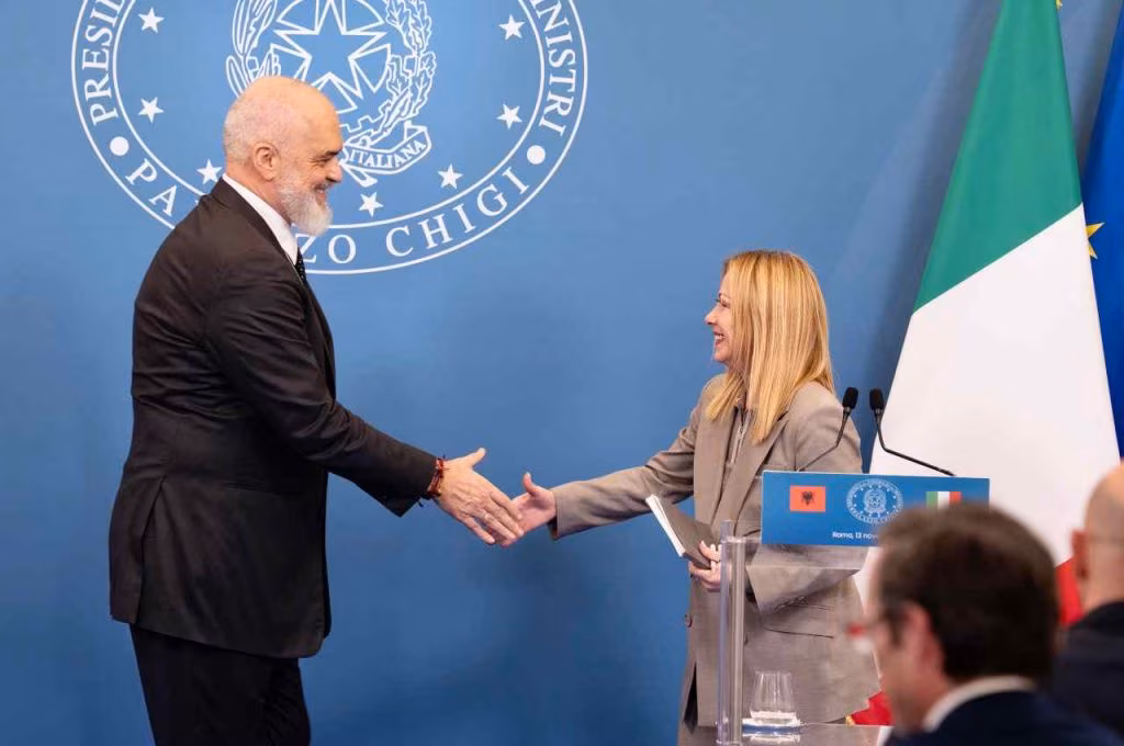 Edi Rama e Giorgia Meloni