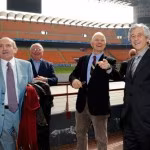 Lodetti (il primo a sinistra) in uno scatto a San Siro.