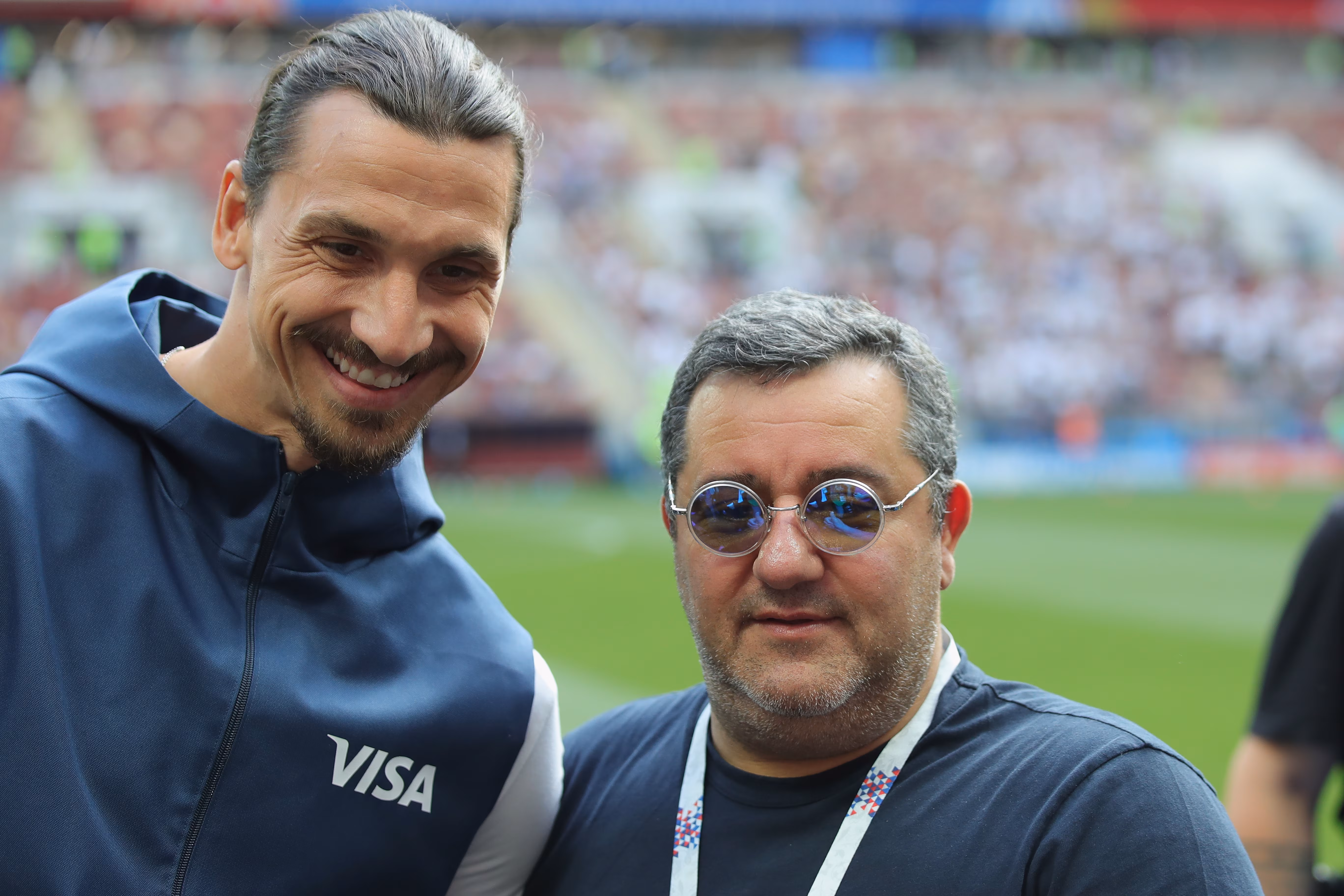 Zlatan Ibrahimovic assieme a Mino Raiola, suo procuratore