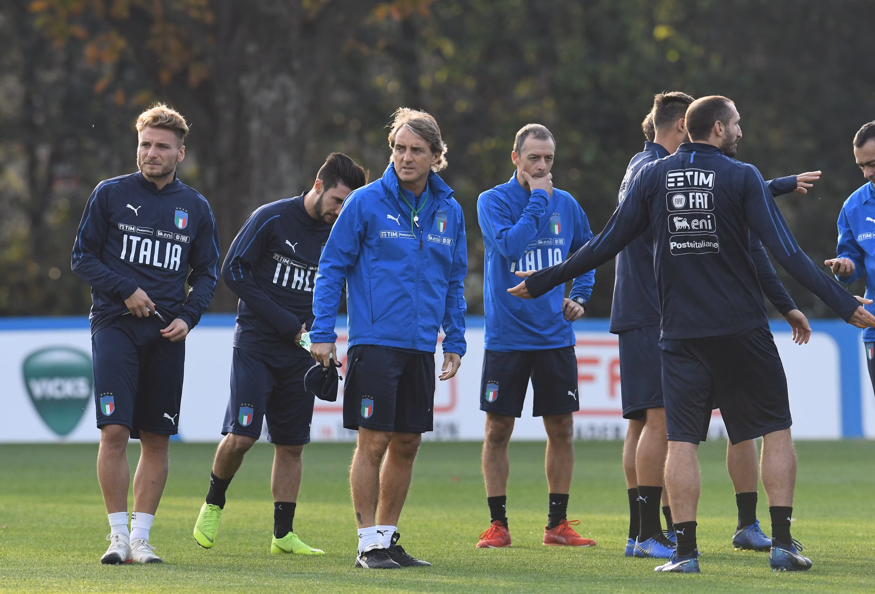 La Nazionale con Mancini