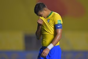 Thiago Silva con la maglia del Brasile
