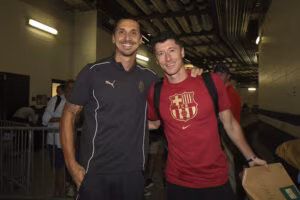 Zlatan Ibrahimovic and Robert Lewandowski