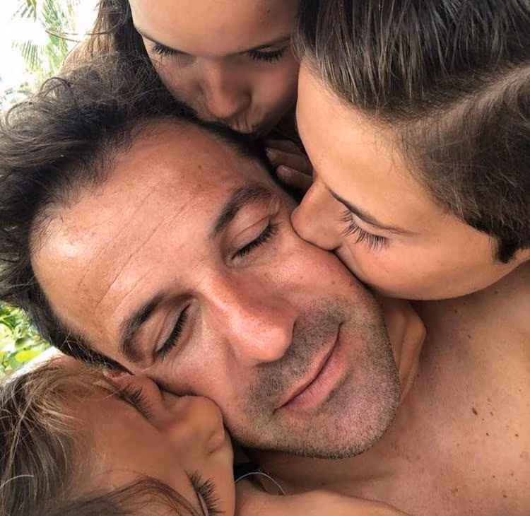 Del Piero con i figli