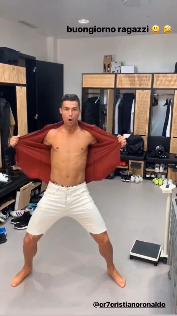 Ronaldo esultanza spogliatoio