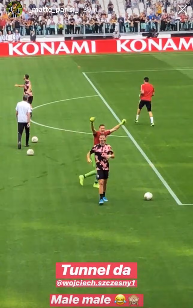 Tunnel Szczesny a CR7