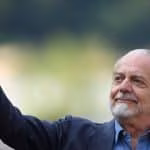 Il presidente del Napoli Aurelio De Laurentiis