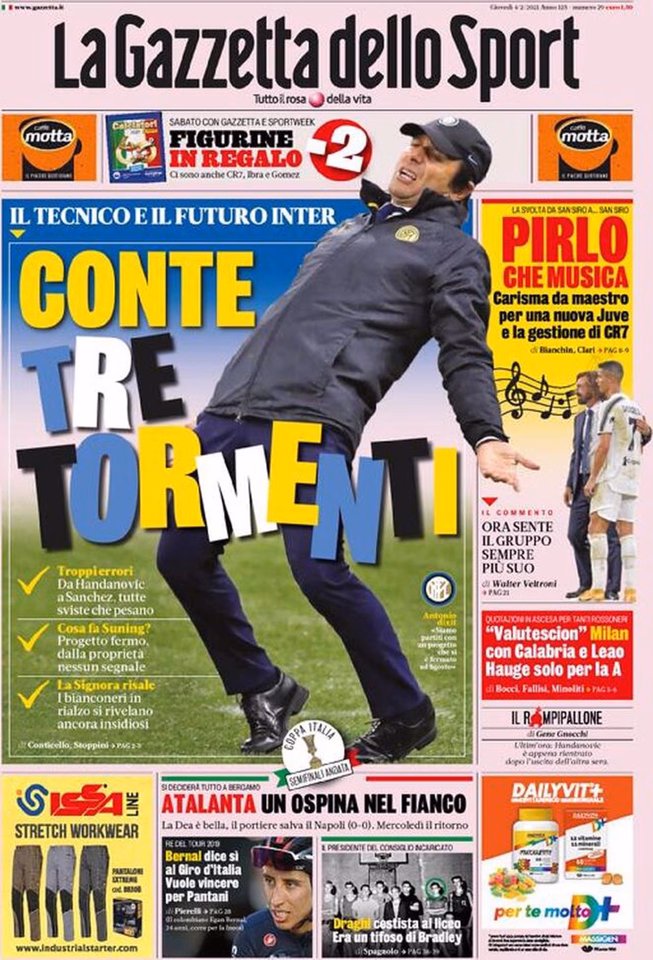 Prima pagina Gazzetta 04-02-2021