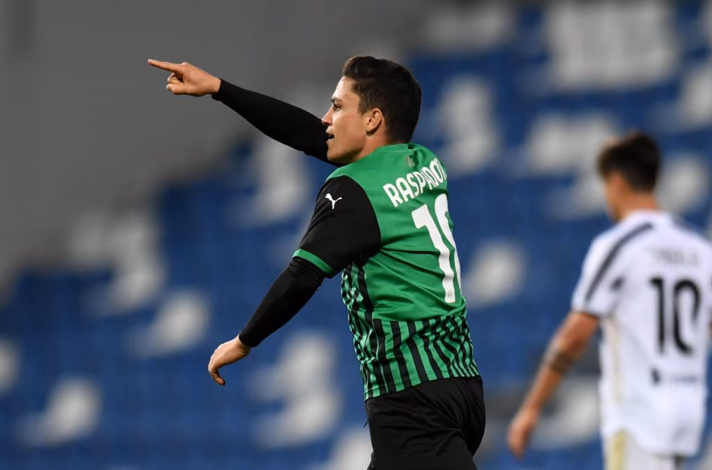 Giacomo Raspadori, attaccante del Sassuolo.