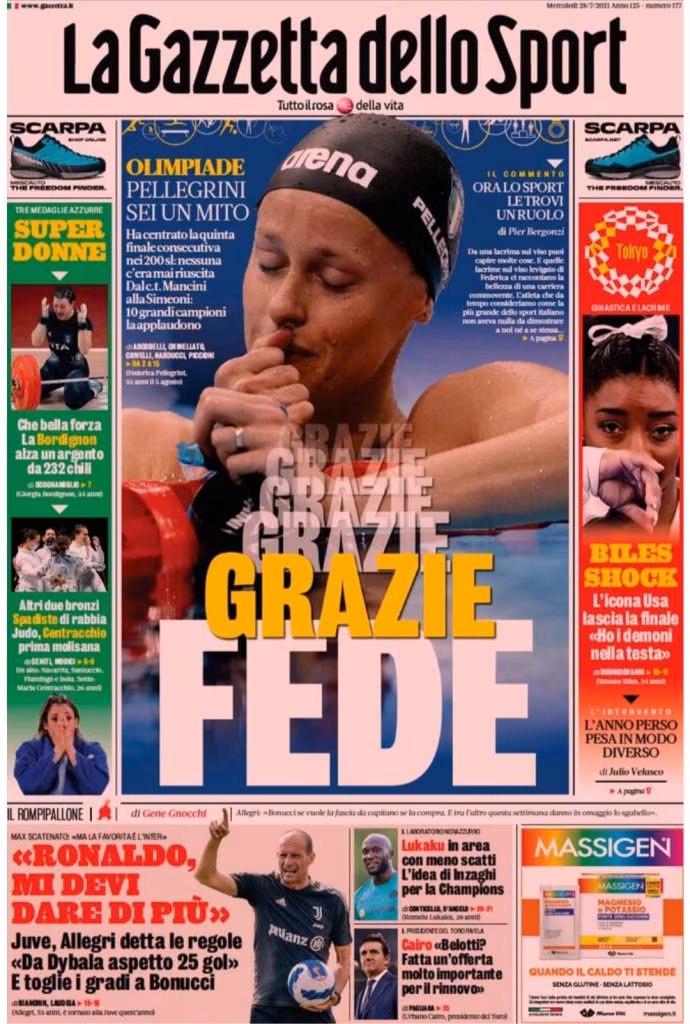 Gazzetta dello sport 28/07/2021