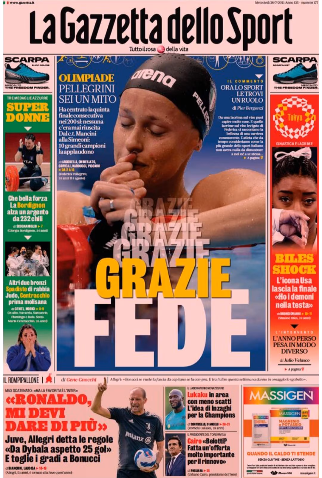 Gazzetta dello sport 28/07/2021