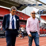 I dirigenti della Juve Giuntoli e Scanavino