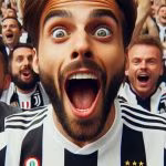 Tifoso della Juventus esulta