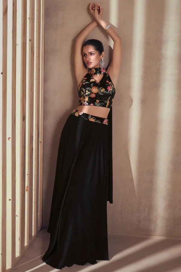 strapless open back dress Party Wear Indo Western Dress main image 0
