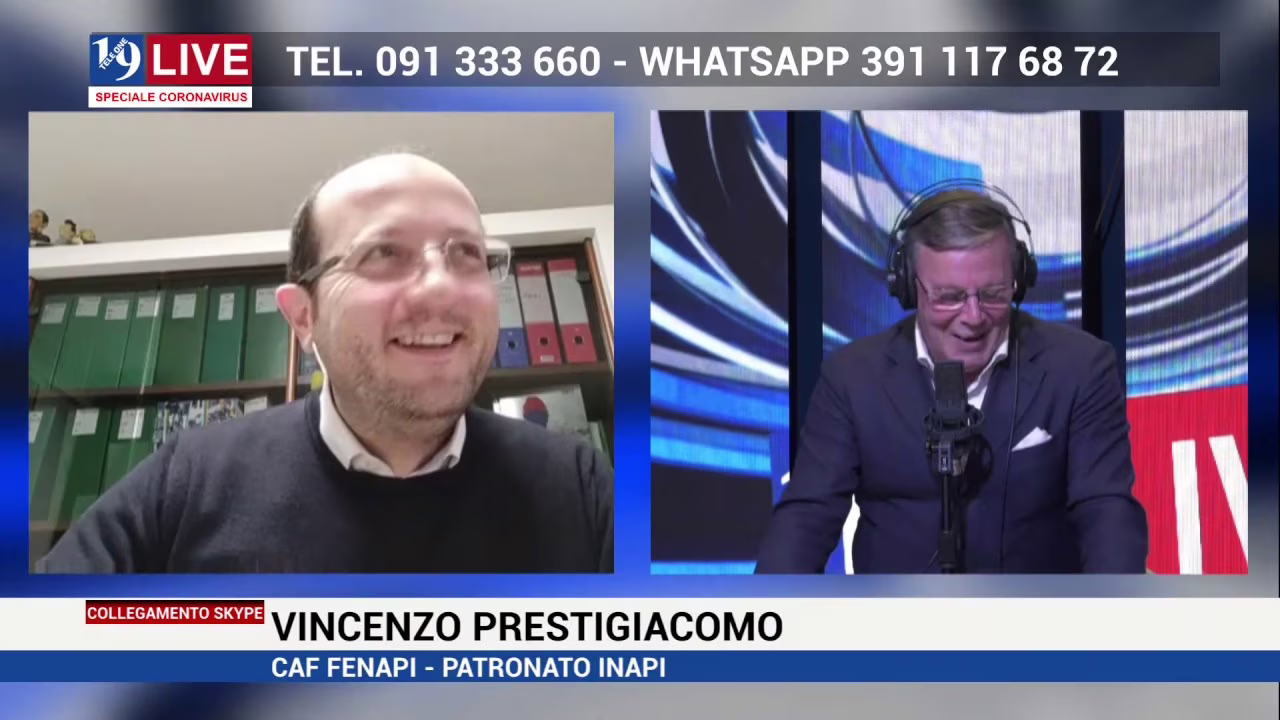 VINCENZO PRESTIGIACOMO CAF IN DIRETTA SU TELE ONE IN 19 LIVE