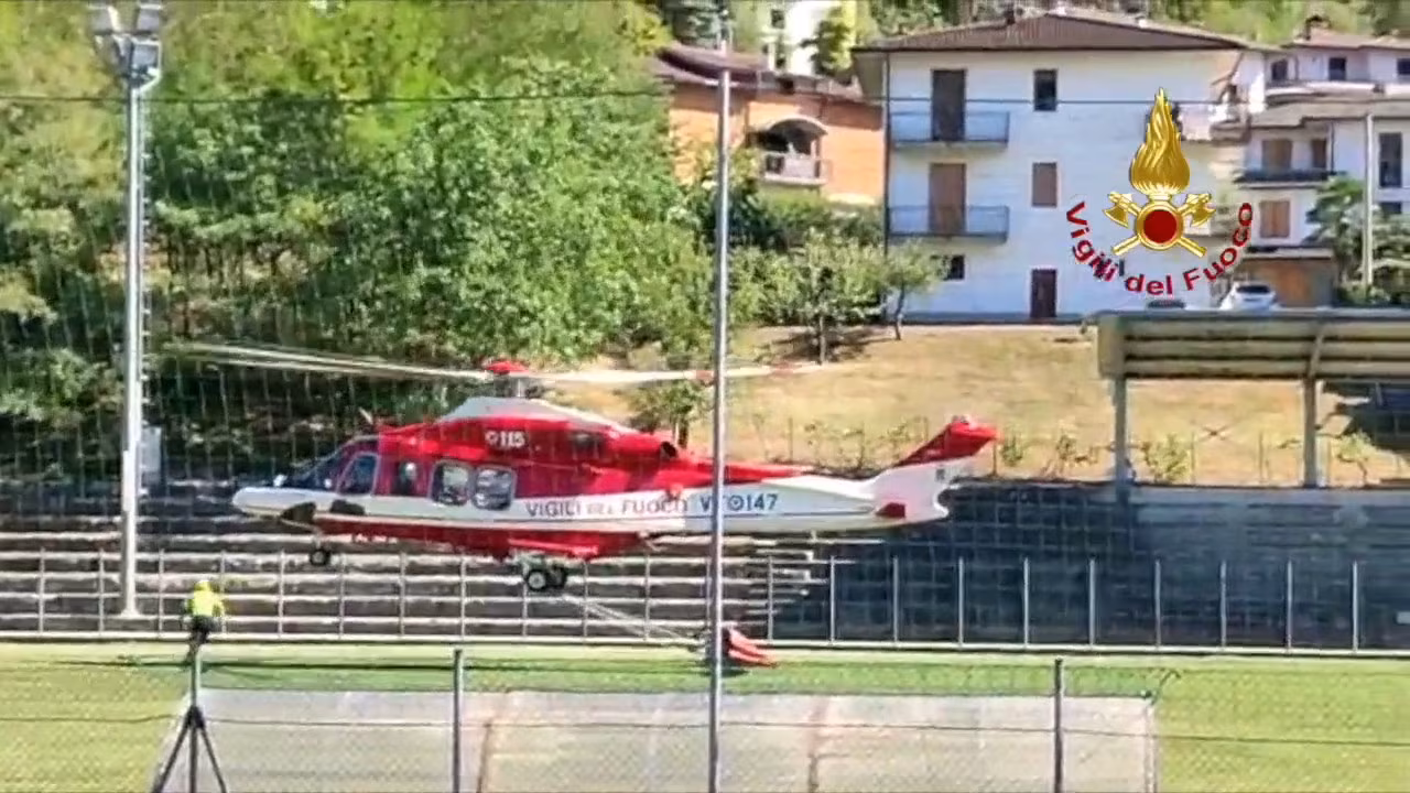 Incendio boschivo nel forlivese