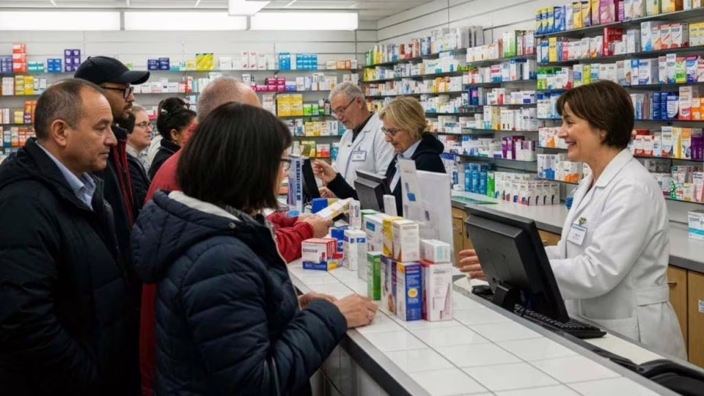 La fila in farmacia - foto (C) MediaoneOnline.it