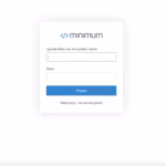 Prijava v storitev Minimum.