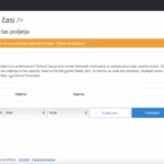 Odpiralni čas podjetja.