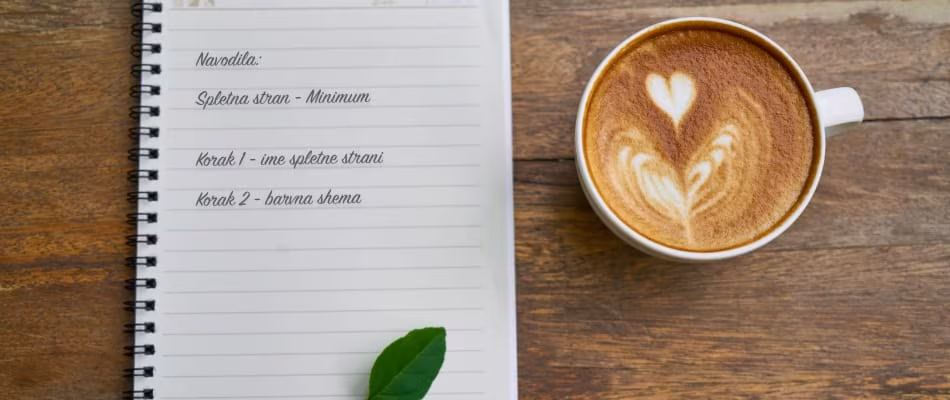 Priprava nove spletne strani.