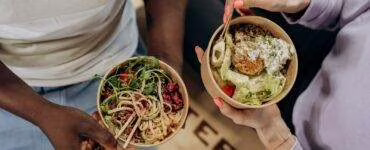 Man And Woman Eating Healthy Food