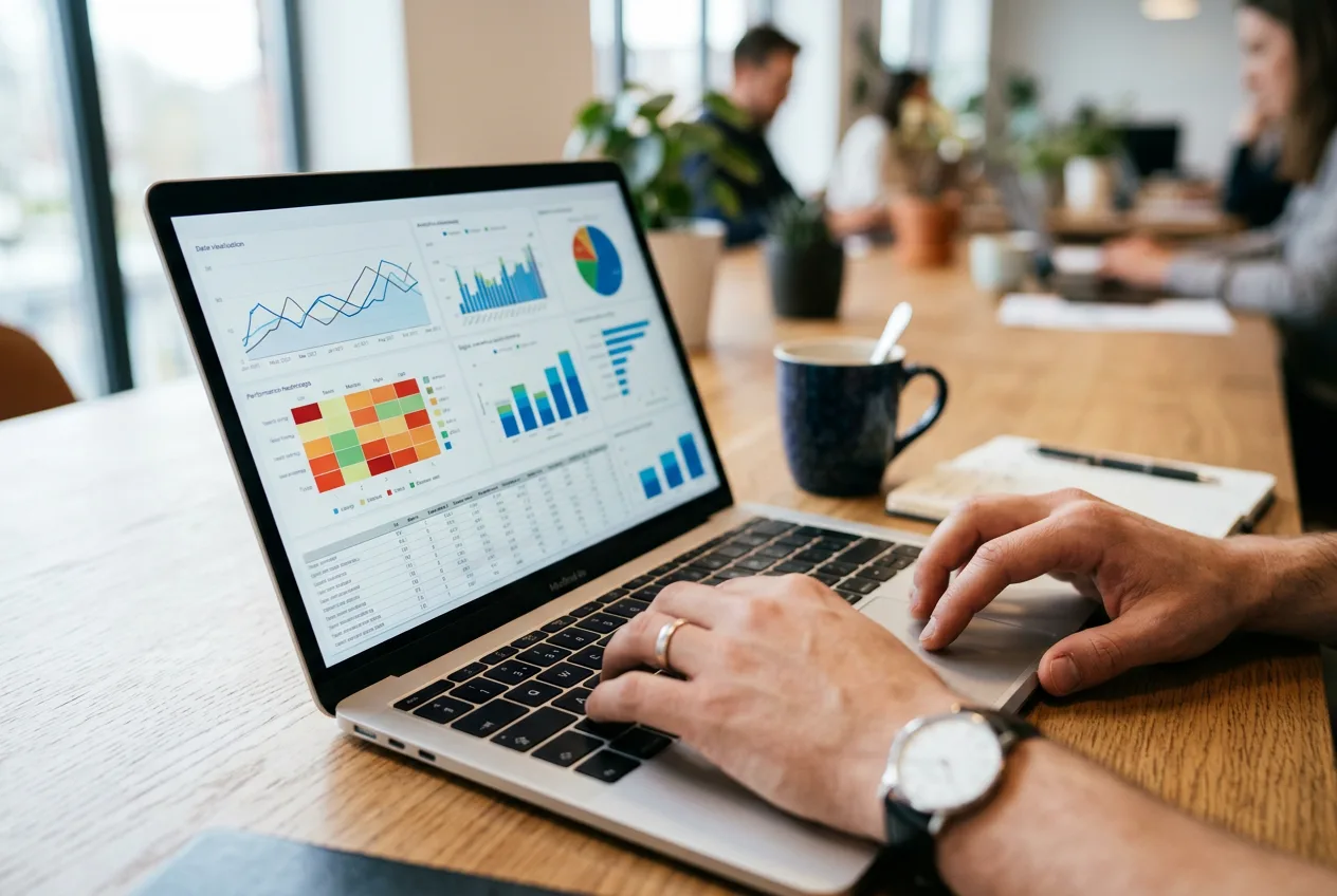 Analiza uspešnosti digitalnih marketinških kampanj na zaslonu prenosnika