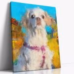 Custom Pet Portrait Oil Painting – Hand Painted on Oil Paper, Printed on Premium Canvas
