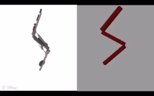 Conformazione di Stickman, il robot a due gradi di libertà