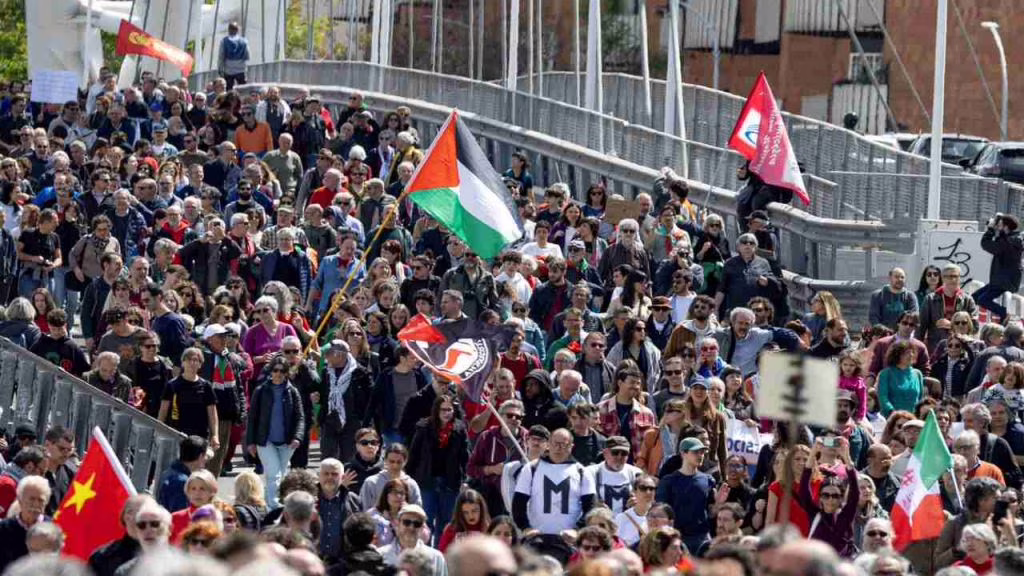 Celebrazioni 25 aprile (foto sky