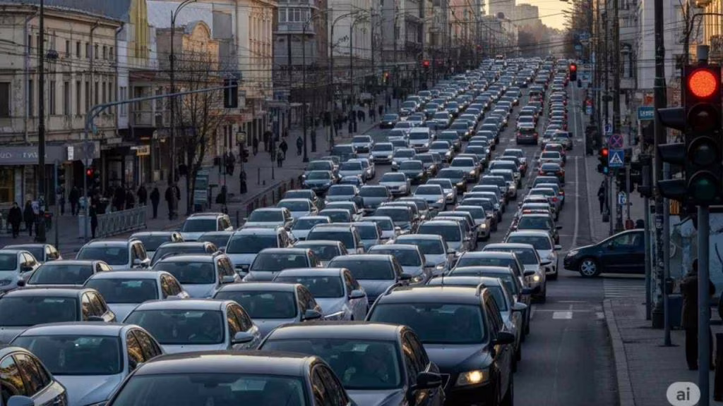 Traffico città semaforo rosso - foto (C) Teleone.it
