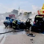 Ancora uno scontro sulla Palermo-Sciacca: l’incendio dopo l’incidente, 4 i feriti