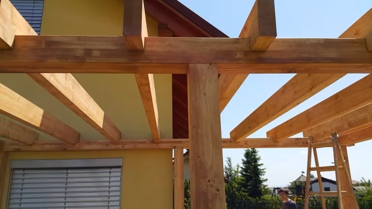 pergola brez rok posebni sistem pritrjevanja