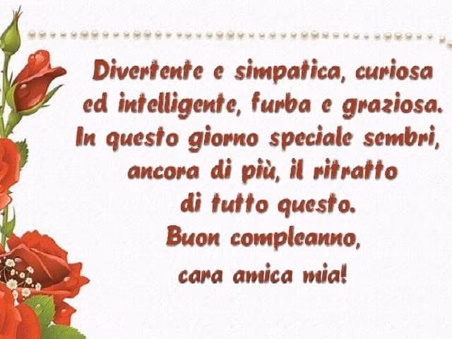 lettera di buon compleanno alla mia migliore amica