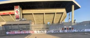 Striscione ultras Zaccheria Foggia