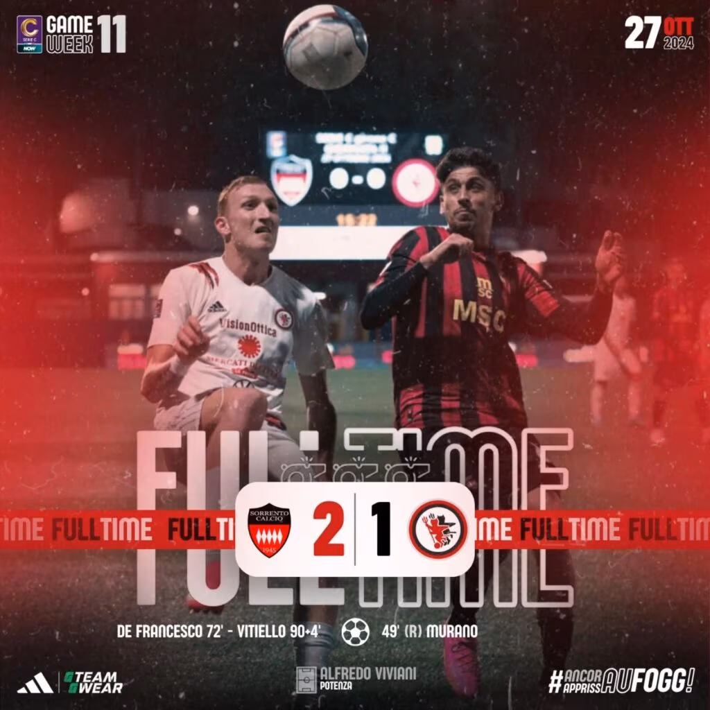 Sorrento-Foggia 2-1