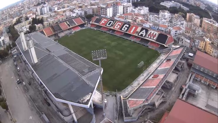 Lo Stadio Pino Zaccheria dall'alto