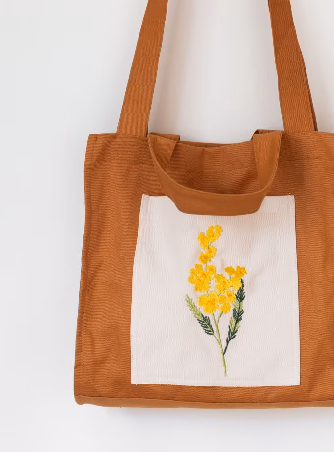 Nakışlı Alışveriş Çantaları- MİMOZA