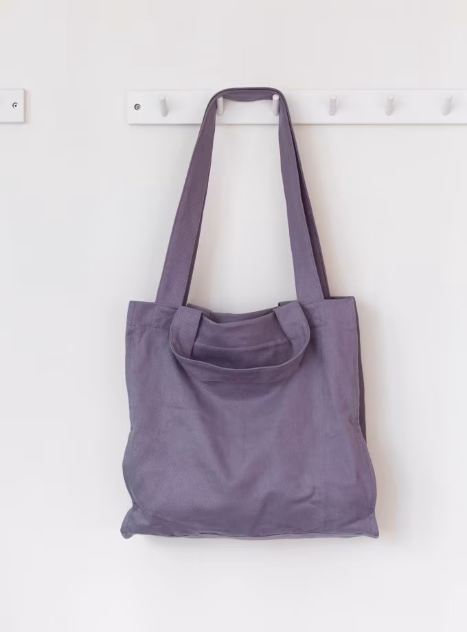 Nakışlı Alışveriş Çantaları- LAVANTA