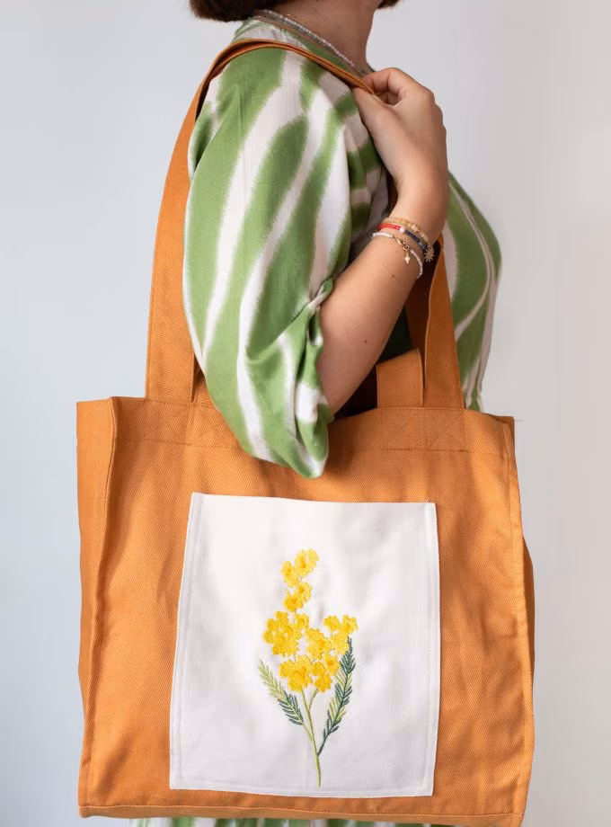 Nakışlı Alışveriş Çantaları- MİMOZA