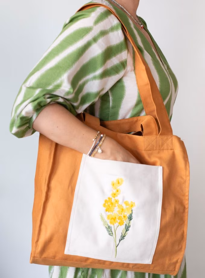 Nakışlı Alışveriş Çantaları- MİMOZA