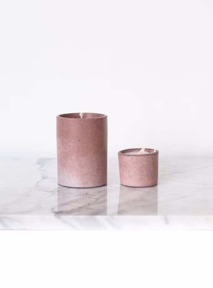 Mor Renkli Beton Bardak Mum - 170 ML