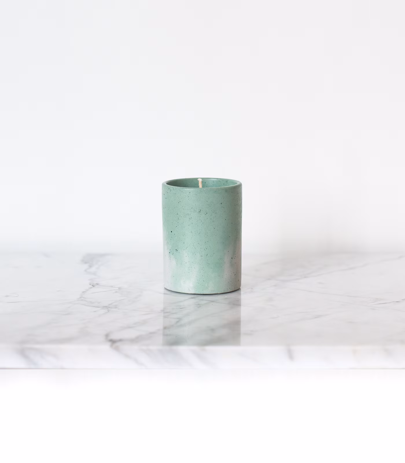 Yeşil Renkli Beton Bardak Mum - 150 ML