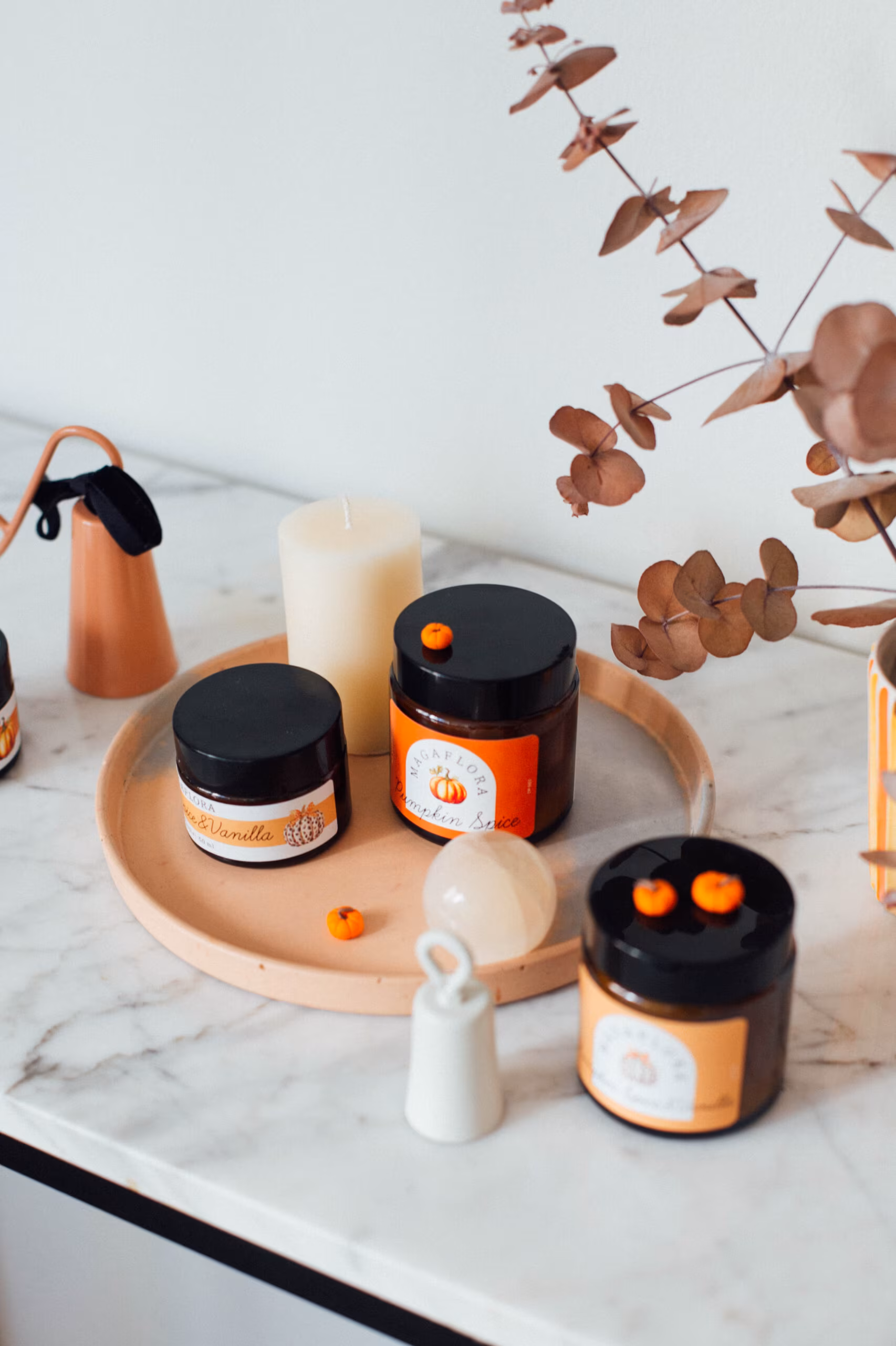 Pumpkin Spice & Vanilla Soya Wax Mum - Görsel 6