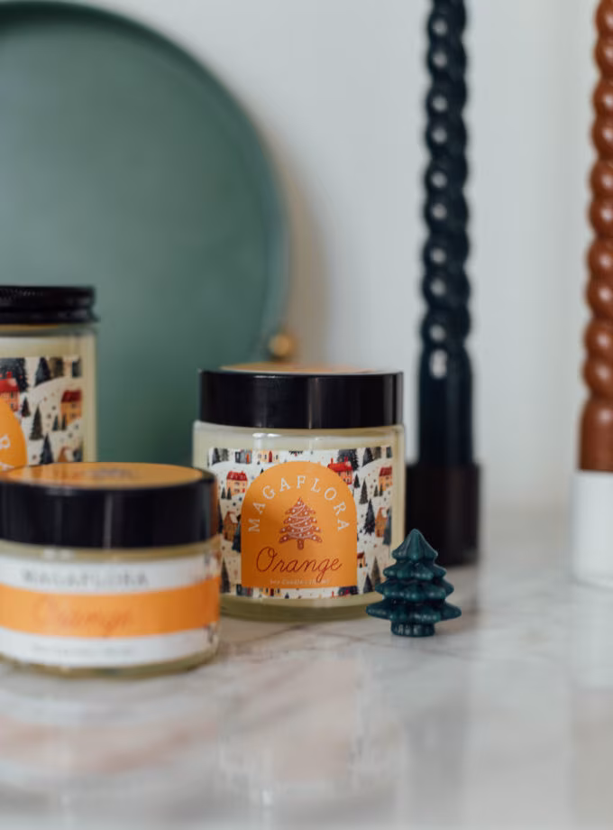 Yeni Yıl Orange Soya Wax Mum