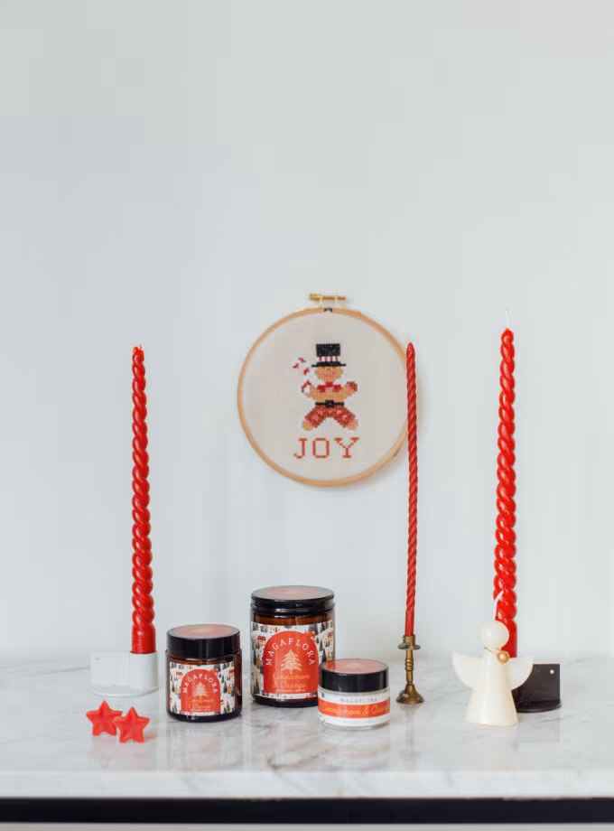 Yeni Yıl Cinnamon-Orange Soya Wax Mum