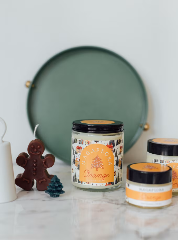 Yeni Yıl Orange Soya Wax Mum