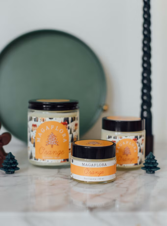 Yeni Yıl Orange Soya Wax Mum