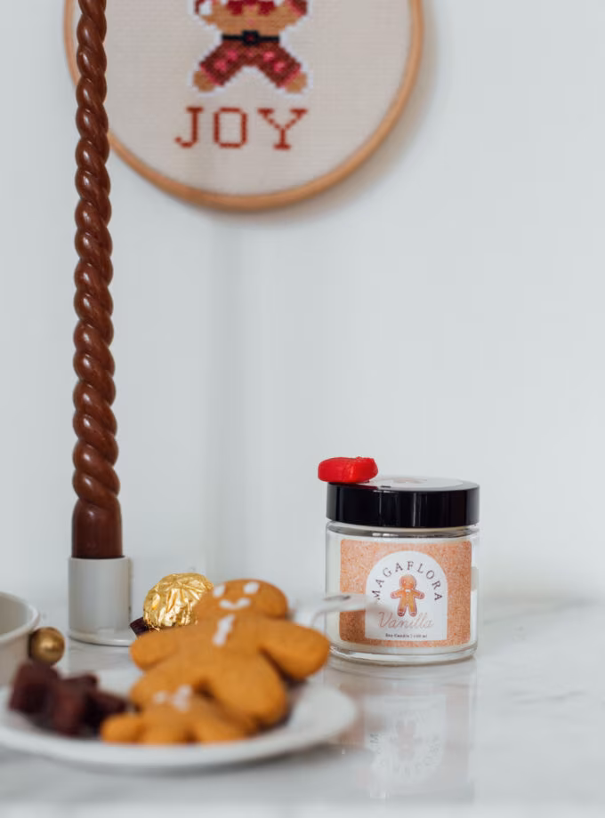 Yeni Yıl Vanilla Soya Wax Mum