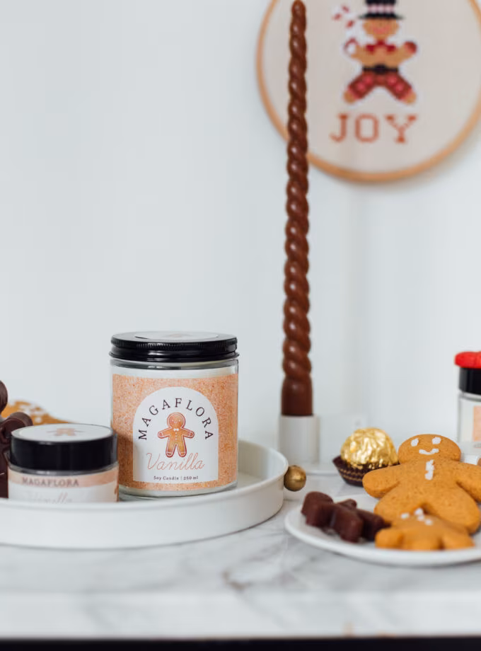 Yeni Yıl Vanilla Soya Wax Mum