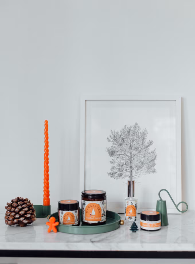 Yeni Yıl Vanilla-Orange Soya Wax Mum