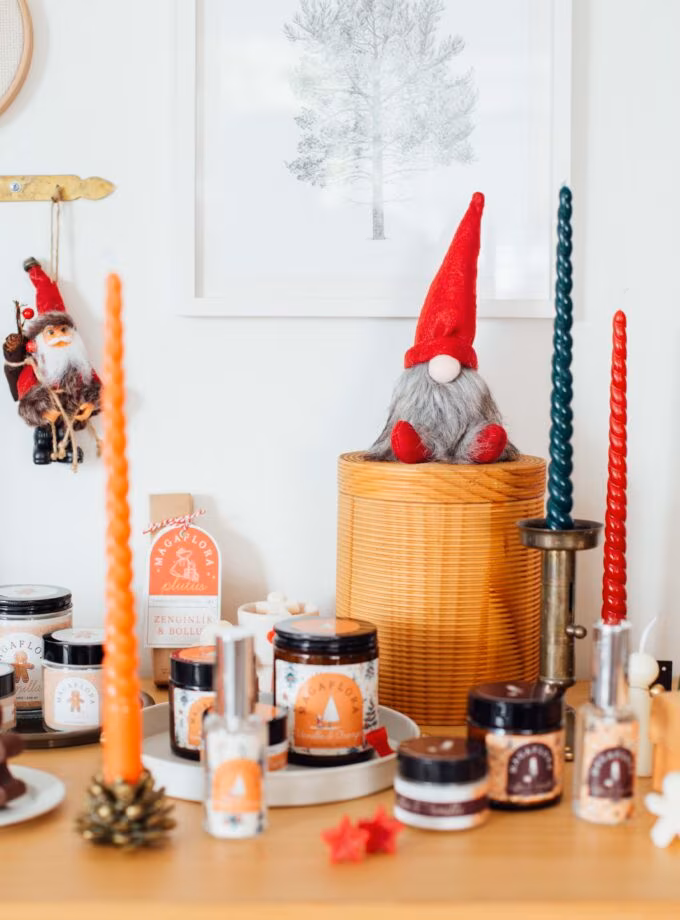 Yeni Yıl Vanilla-Orange Soya Wax Mum